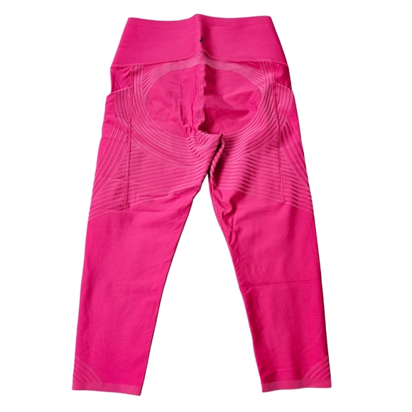 ❤️VALENTINE SPECIAL❤️FANKA Body Sculpt Side Pocket Capri Leggings In Magenta - Picture 9 of 12